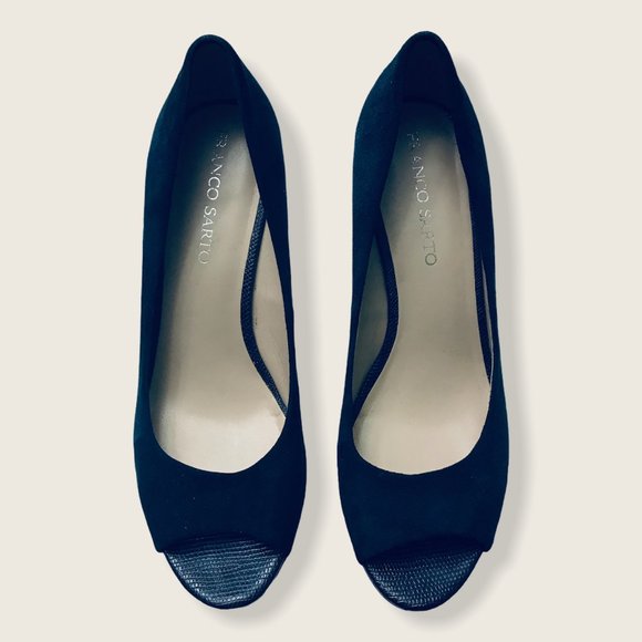 Franco Sarto Navy Blue Wedge - Picture 3 of 7